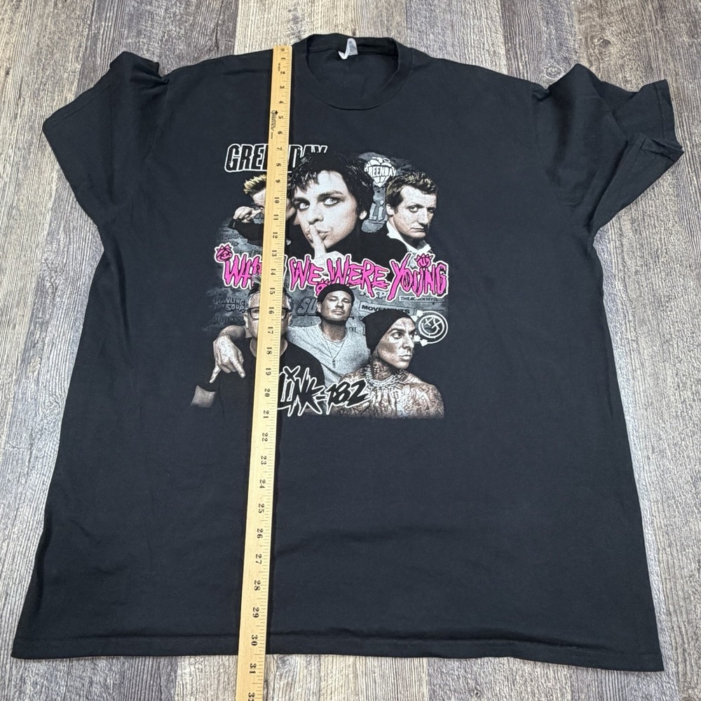 When We Were Young Festival 2023 T-Shirt Green Day Blink-182 Black Tee Men's 2XL - Picture 8 of 10